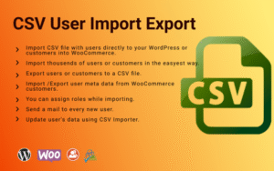 CSV User Customer Export-Import WordPress Plugin 1.0.0