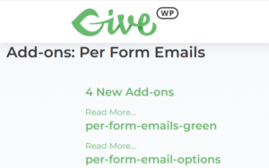 GiveWP Per Form Emails 1.1
