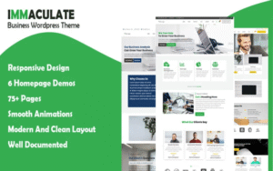 Immaculate Business – Multipurpose Consulting WordPress Theme WordPress Theme 1.0.0