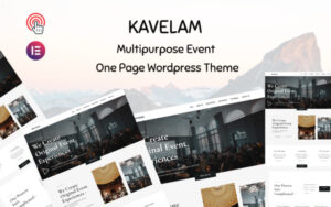 Kavelam – Multipurpose Event Management One Page WordPress Theme 1.0.0
