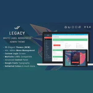 Legacy White label WordPress Admin Theme 9.3