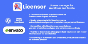 Licensor – License manager for WooCommerce and Envato 1.0.0