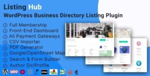 ListingHub – WordPress Business Directory Listing Plugin 1.0.1