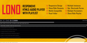 Lono – Responsive HTML5 Audio Player With Playlist 1.