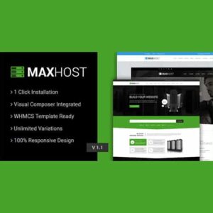 MaxHost Web Hosting WHMCS and Corporate Business WordPress Theme 8.5.0