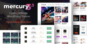 Mercury – Affiliate WordPress Theme. Casino, Gambling & Other Niches. Reviews & News 3.9.6