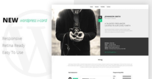 NEW Retina Ready WordPress Vcard Theme 1.0