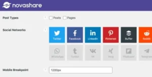 Novashare – WordPress Social Sharing Plugin 1.5.0