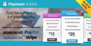 Payment Addon for UserPro 3.1.2