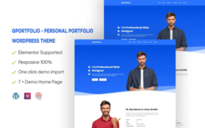 QPortfolio – Personal Portfolio One page WordPress Theme 1.0.0