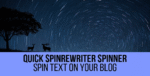 Quick SpinRewriter Spinner WordPress Plugin – CodeRevolution 1.0.3