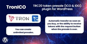 TronICO – TRC20 token presale (ICO & IDO) plugin for WordPress 1.0.0