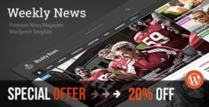 Weekly News  WordPress News/Magazine Theme | News / Editorial 3.4.2