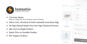 WooCommerce All in One Cart and Checkout | Side Cart, Popup Cart and One Click Checkout – Instantio 2.5.3