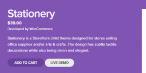 WooCommerce Stationery Storefront Child Theme 1.0.13
