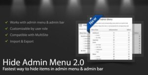 WordPress Hide Admin Menu Plugin 2.0