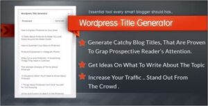 WordPress Title Generator Plugin 1.1.0